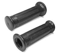 cyclingcolors Poignée Moto 22mm (7/8") 24mm (1") Caoutchouc Anti-dérapant Universel fermée Scooter cyclomoteur Vintage (Noir)