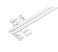 cyclingcolors reling rail rond supérieur 350mm, blanc, ensemble, coulisse, tiroir, meuble