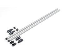 cyclingcolors reling rail rond supérieur 350mm, gris, ensemble, coulisse, tiroir, meuble