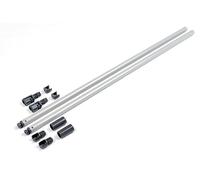 cyclingcolors reling rail rond supérieur 550mm, gris, ensemble, coulisse, tiroir, meuble