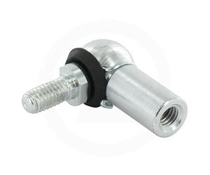 cyclingcolors Rotule de Direction avec circlip et Joint étanche en Acier zingué DIN 71802 pièce de Fixation Universelle Longueur 25mm M6 Droite M6 Droite Vérin Gaz Roulement Bille Tige Goujon Fileté