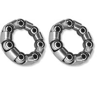 cyclingcolors Roulement moyeu arrière Roue vélo Cage à Billes 15/25mm 7 Billes 1/4" (6.35mm) Cycle Route Ville VTT VTC Acier (Lot de 2)