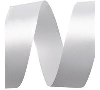 cyclingcolors Ruban Satin en Polyester - 20 mm x 22 m - Ruban Cadeau Emballage Décoration Anniversaire Gâteaux Couture Fêtes Fleuristerie - blanc