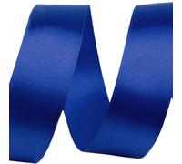 cyclingcolors Ruban Satin en Polyester - 25 mm x 22 m - Ruban Cadeau Emballage Décoration Anniversaire Gâteaux Couture Fêtes Fleuristerie - bleu saphire