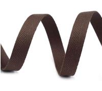 cyclingcolors ruban sergé coton à chevrons largeur 10mm x longueur 50m, marron