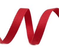 cyclingcolors ruban sergé coton à chevrons largeur 10mm x longueur 50m, rouge