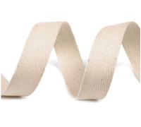 cyclingcolors ruban sergé coton à chevrons largeur 14mm x longueur 50m, beige clair