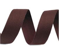 cyclingcolors ruban sergé coton à chevrons largeur 20mm x longueur 50m, marron