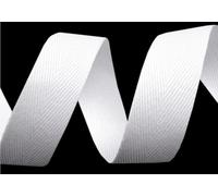 cyclingcolors ruban sergé coton à chevrons largeur 25mm x longueur 50m, blanc