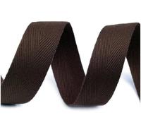 cyclingcolors ruban sergé coton à chevrons largeur 25mm x longueur 50m, marron foncé