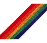 cyclingcolors Sangle en polypropylène, Largeur 50 mm, Longueur 25 mètre, Sac à Dos Corde Meuble Chaise toboggas mercerie vêtement, Multicolore