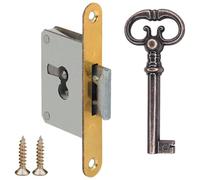 cyclingcolors Serrure à mortaiser xe 40mm remplacement meuble ancien décoration rustique armoire vintage, gauche