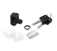 cyclingcolors Serrure de tiroir + contrepartie métallique noir + clé, meuble, porte