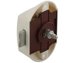 cyclingcolors Serrure espagnolette à poussoir grand modèle axe 25mm en plastique idéal bateaux caravanes vans Verrou Fermeture Sécurité Bouton Push-lock, blanc