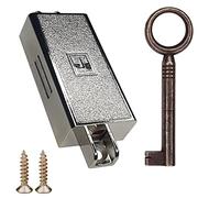 cyclingcolors Serrure espagnolette clé rond bruni remplacement meuble buffet ancien décoration rustique armoire vintage, gauche