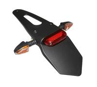 cyclingcolors Support de Plaque immatriculation Moto Scooter Porte Plaque Compatible avec derbi Senda avec feu Rouge à LED et Clignotant 325x45x103mm