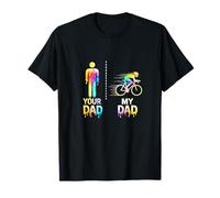 Cyclisme en Triathlon : Mon père Cool Contre Le vôtre Funny Drippy T-Shirt