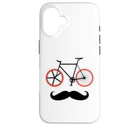 Cyclisme Hipster Rider - Mustache Fixie Vélo Inspiré Coque pour iPhone 16