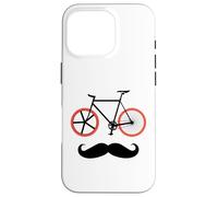 Cyclisme Hipster Rider - Mustache Fixie Vélo Inspiré Coque pour iPhone 16 Pro