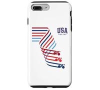 Cyclisme Patriotique USA Drapeau américain Vélo Rider Est 1776 Gear Coque pour iPhone 7 Plus/8 Plus