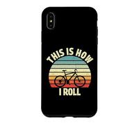 Cyclisme Vintage rétro Coucher de Soleil This is How i Roll Bike Art Coque pour iPhone XS Max