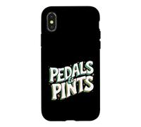 Cyclist Beer Lover Pedals & Pints Bike Brew Coque pour iPhone X/XS