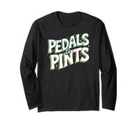 Cyclist Beer Lover Pedals & Pints Bike Brew Manche Longue
