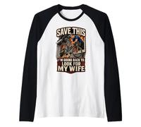 Cyclist Humor Save This I'm Going Back to Look for My Wife Manche Raglan