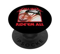 Cyclista Ride 'em All Heavy Metal Cycliste Cadeau Amusant pour Cycliste PopSockets PopGrip Adhésif