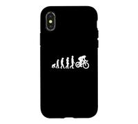 Cycliste d'intérieur Evolution of Humanity/Cycliste d'intérieur Amusant Coque pour iPhone X/XS