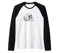 Cycliste Graphic Bicycle Cycling Race Manche Raglan