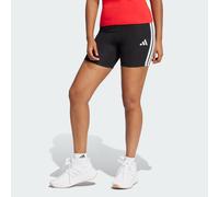 Adidas Essentials 3 Stripe Biker Shorts Womens Noir/Blanc XL (20-22) Female