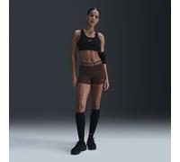 Cycliste taille mi-haute Nike Pro Leak Protection: Period 8 cm pour femme Earth/Smokey Mauve M (FR 42-44)