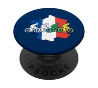 Cyclistes français de Course de vélo Hommes Femmes PopSockets PopGrip Adhésif