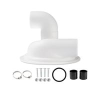 Cyclone Filtre collecteur de poussière avec coude en plastique Blanc 197 mm