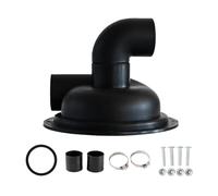 Cyclone Filtre collecteur de poussière avec coude en plastique Noir 197 mm