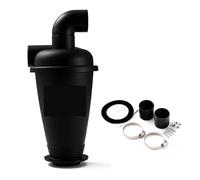 Cyclone for aspirateur, collecteur de poussière cyclone, filtre turbocompressé for le travail du bois, séparateur cyclone industriel(Black with elbow)