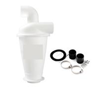 Cyclone for aspirateur, collecteur de poussière cyclone, filtre turbocompressé for le travail du bois, séparateur cyclone industriel(White with elbow)
