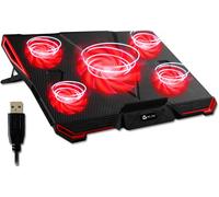 Cyclone - New - Most Powerful - Ultra Fast Cooling - 5 Silent Fans - Laptop Cooler PS5 PS4 Xbox One - Red
