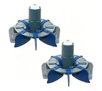 Cyclonic R0714300 Ensemble de turbine à récurer pour nettoyeur de piscine MX6 MX8, brosse rotative améliorée pour nettoyage en profondeur, ABS résistant à l'usure (2 pièces)
