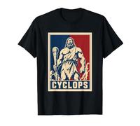 Cyclops Mythologie Grecque Guerrier géant à Un œil T-Shirt Graphique avec Valeur, Homme, Noir, L