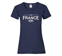 Cyclops Print T-shirt de rugby 100% France Six Nations Femme Marine, bleu marine, 36