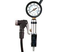 CycloSpirit Jauge universelle de gonflage de pneu de vélo avec type de valve à sélection automatique - Outil de compresseur d'air Presta et Schrader