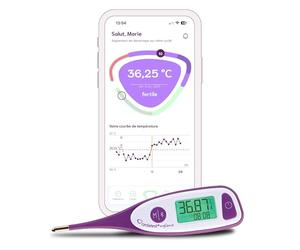 Cyclotest MySense lifetime - Thermomètre Basal connecté | App premium à vie - Connexion bluetooth - Transfert température automatique - Suivi de cycle facile - Haute précision de mesure