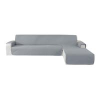 CYCMACO Antidérapante Housse Canape d'angle 2 Places, Gris Clair | Housse Canapé D'angle Avec Gauche/Droite Réversible Universel, Antidérapante Sofa Cover, Protection Chat Chiens Griffures