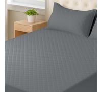 CYCMACO Lavable Protege Matelas Respirant 160x190cm, Gris | Premium Respirant Housse Matelas, Silencieux Élastique Tout Autour, Naturellement Anti Acarien Et Anti Bacterien Souple