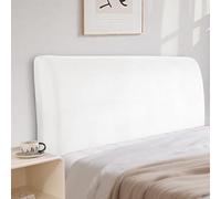 CYCMACO Velours Housses De Tête De Lit Universelle 90cm, Blanc | Extensible Housse De Protection De Tête De Lit, Anti-Poussière Moderne Lavable, Utilisé sur La Plupart des Têtes De Lit