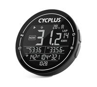 CYCPLUS Compteur de vélo GPS sans fil, étanche IPX6, compteur kilométrique ANT+ Bluetooth, compatible avec Strava, noir