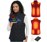 CYCYHEAT Gilet Chauffant pour Hommes et Femmes avec Batterie 7,4V 10000mAh et Commande 4-en-1 - Léger et Rembourré avec Chauffage en Fibre de Carbone pour Extérieur et Usage Quotidien