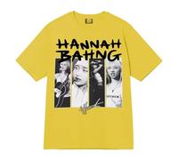 Cydical T-Shirt pour Femmes Et Hommes Imprimé Collection Dérivée De L'album B-ahng De La Chanteuse Ha-nnah Décontracté en Coton Coupe À Manches Courtes Col Rond Look Rétro Haut Unisexe-Yellow||x_s